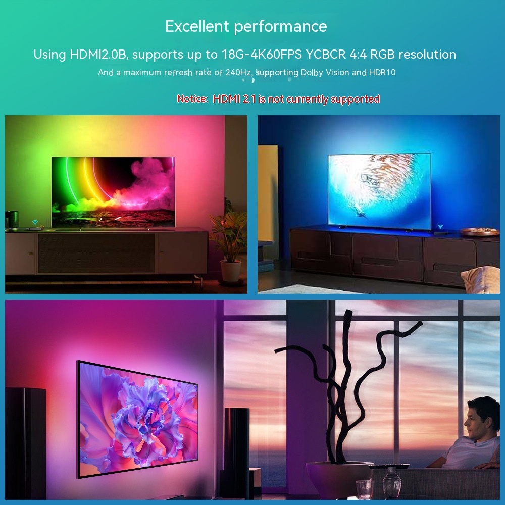 شرائط إضاءة ذكية بتصميم جرافيتي منزلي