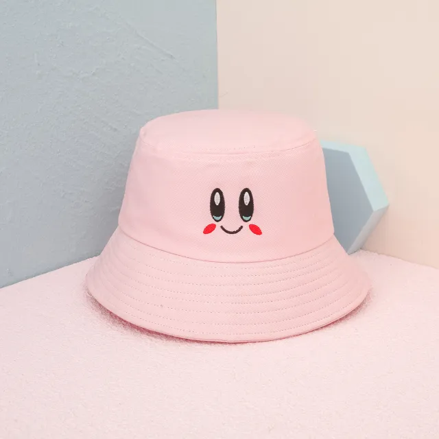 Japanese Style All matching Women's Spring And Autumn Bucket Hat Cute Expression Pink - Shop at LoveMi