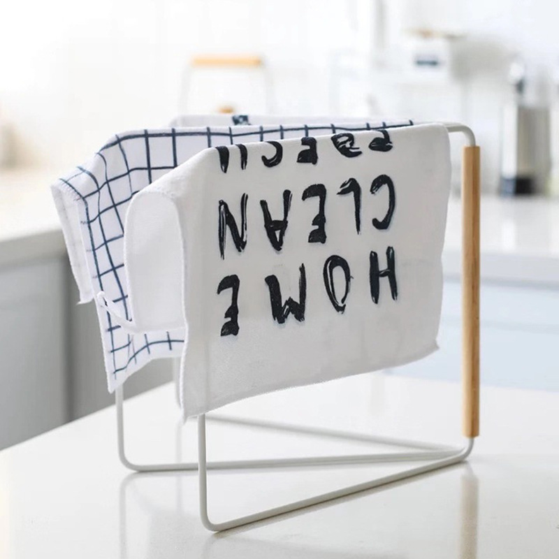Kitchen Countertop Rag Rack Folding Towel Draining Rack