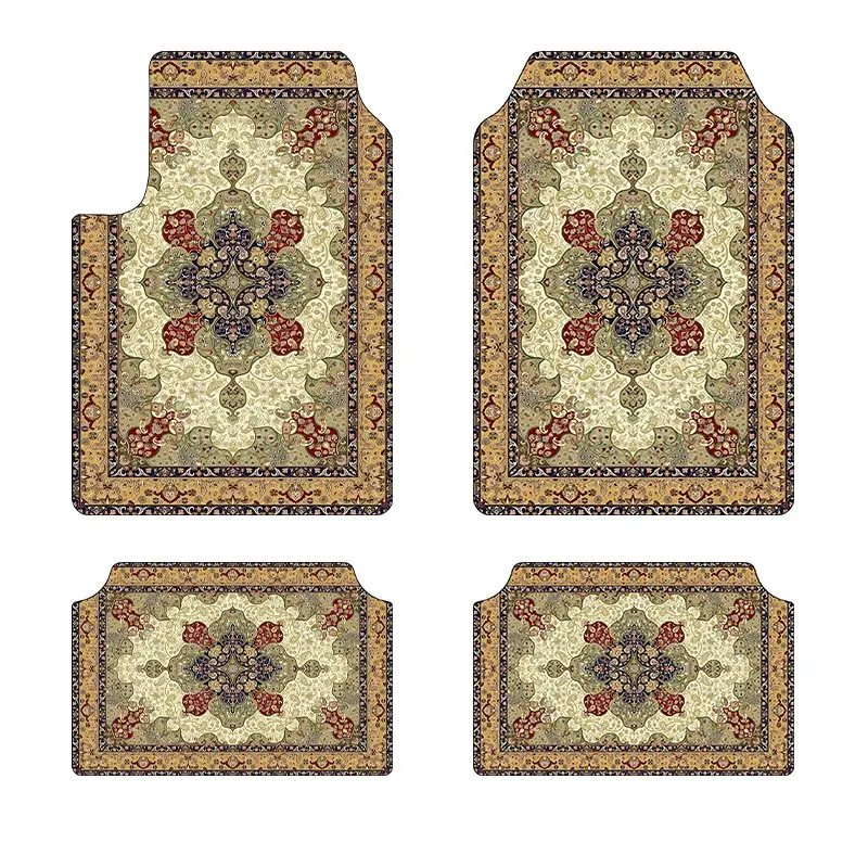 Bohemian Style Foot Mat Household Stain-resistant Non-slip Four-piece Set