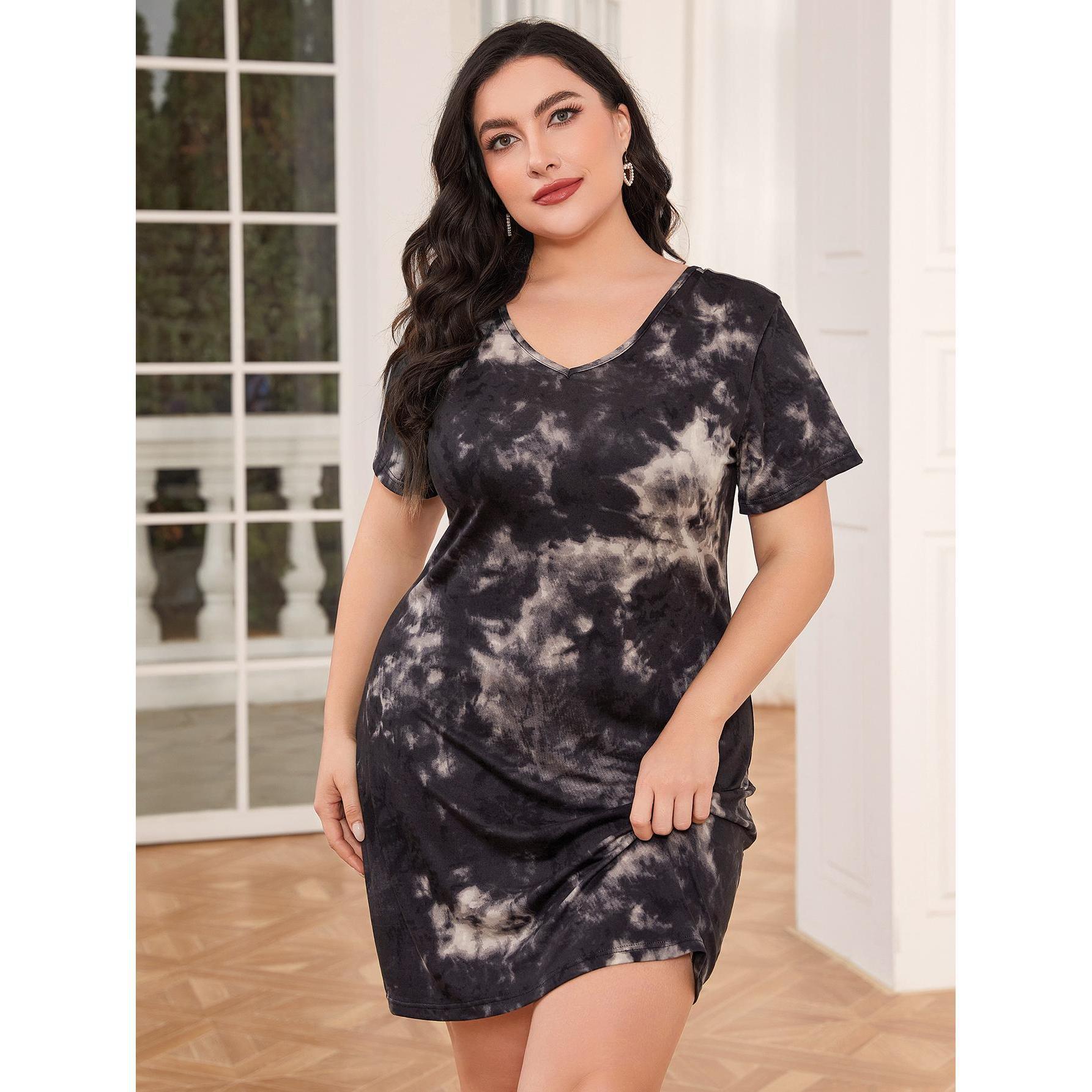 European And American Plus Size Pajamas Women's Summer