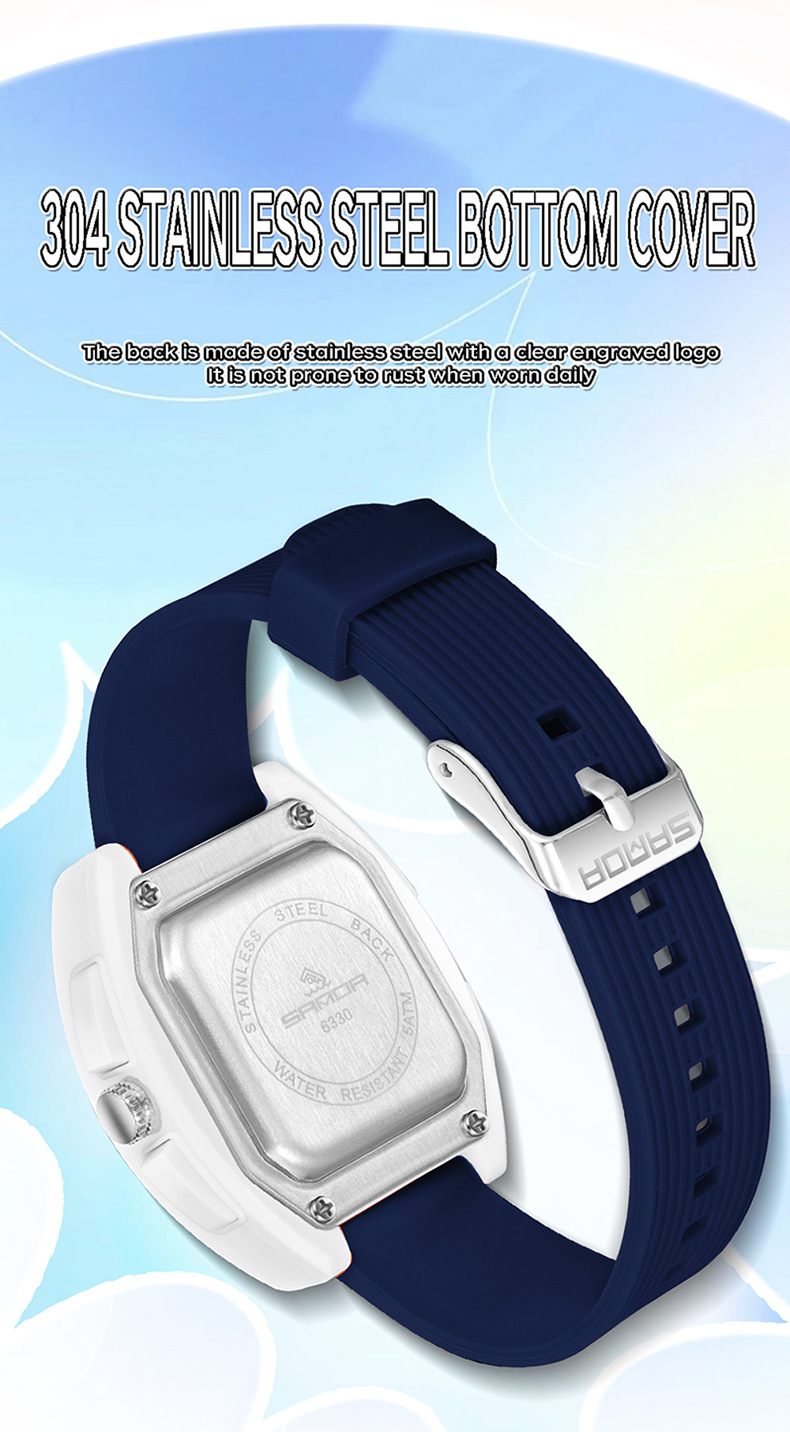 Sanda 6330 Sporty Stylish And Energetic Bucket-style Wristwatch for Men