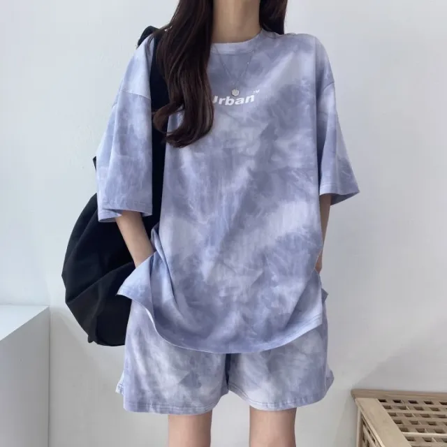 Women's Casual Two piece Set With Top And Shorts Blue - Shop at LoveMi