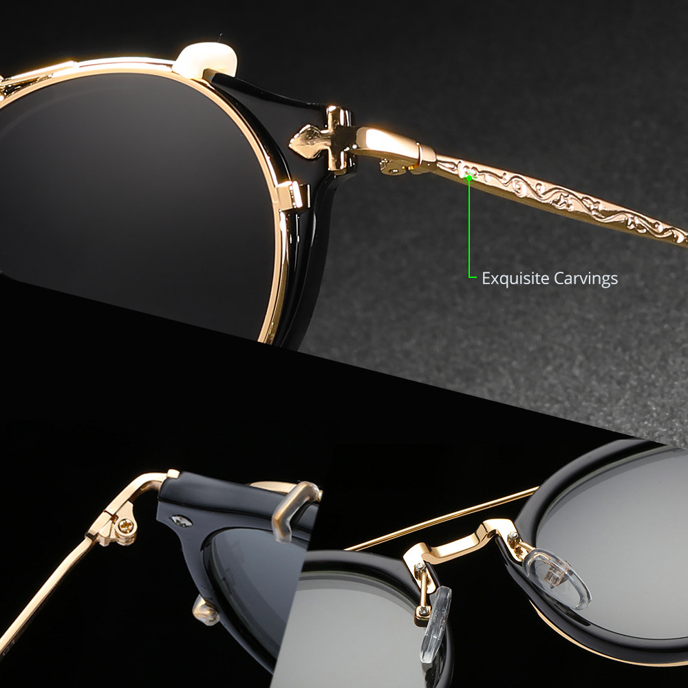 Women's Casual Plain Metal Sunglasses - Image 7