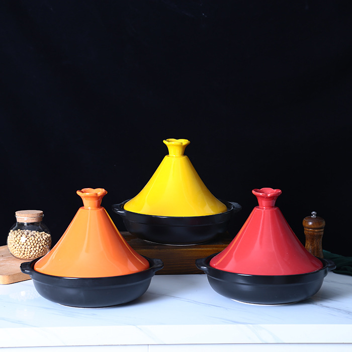 Oală de supă ceramică rezistentă la căldură din orez Claypot