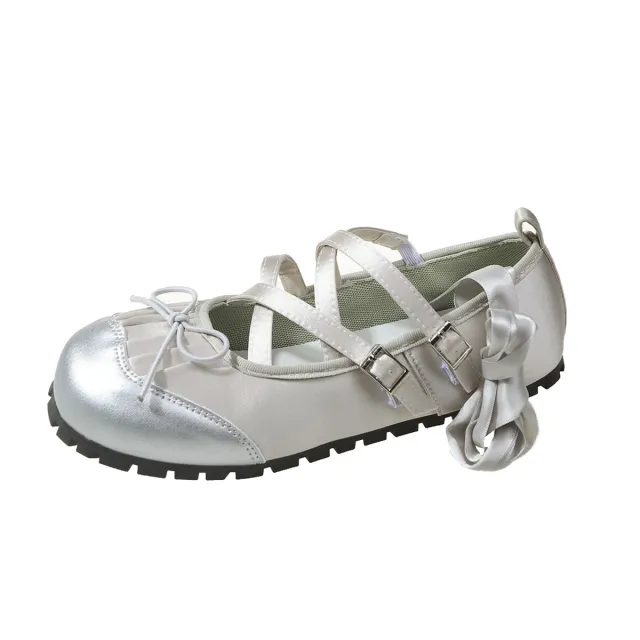 Women's Special interest Design Low cut Flat Mary Jane Casual Shoes Silver - Shop at LoveMi