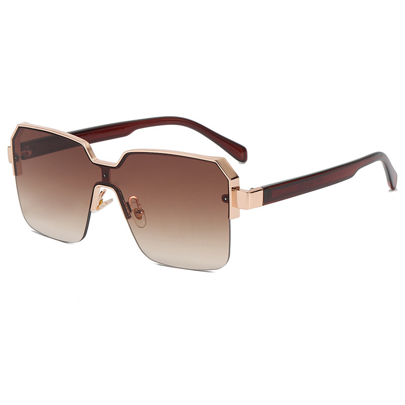 Minimalist Light Luxury Half Frame Sunglasses For Fashion Shows