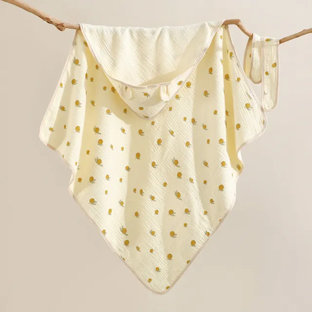 Anti startle Four layer Zou Cloth Baby Swaddling Quilt Lemon - Shop at LoveMi