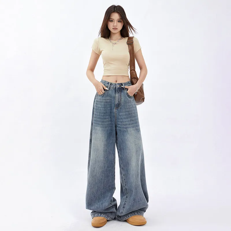 Women's Special High Waist All-matching Straight Trousers - Retro Trousers
