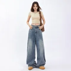Women's Special High Waist All-matching Straight Trousers - Retro Trousers - View 1
