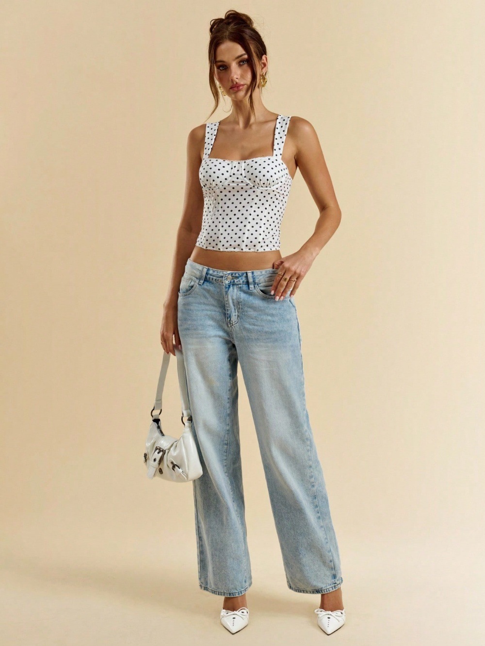 Women’s Polka Dot Underwire Camisole – Party & Date Night Top