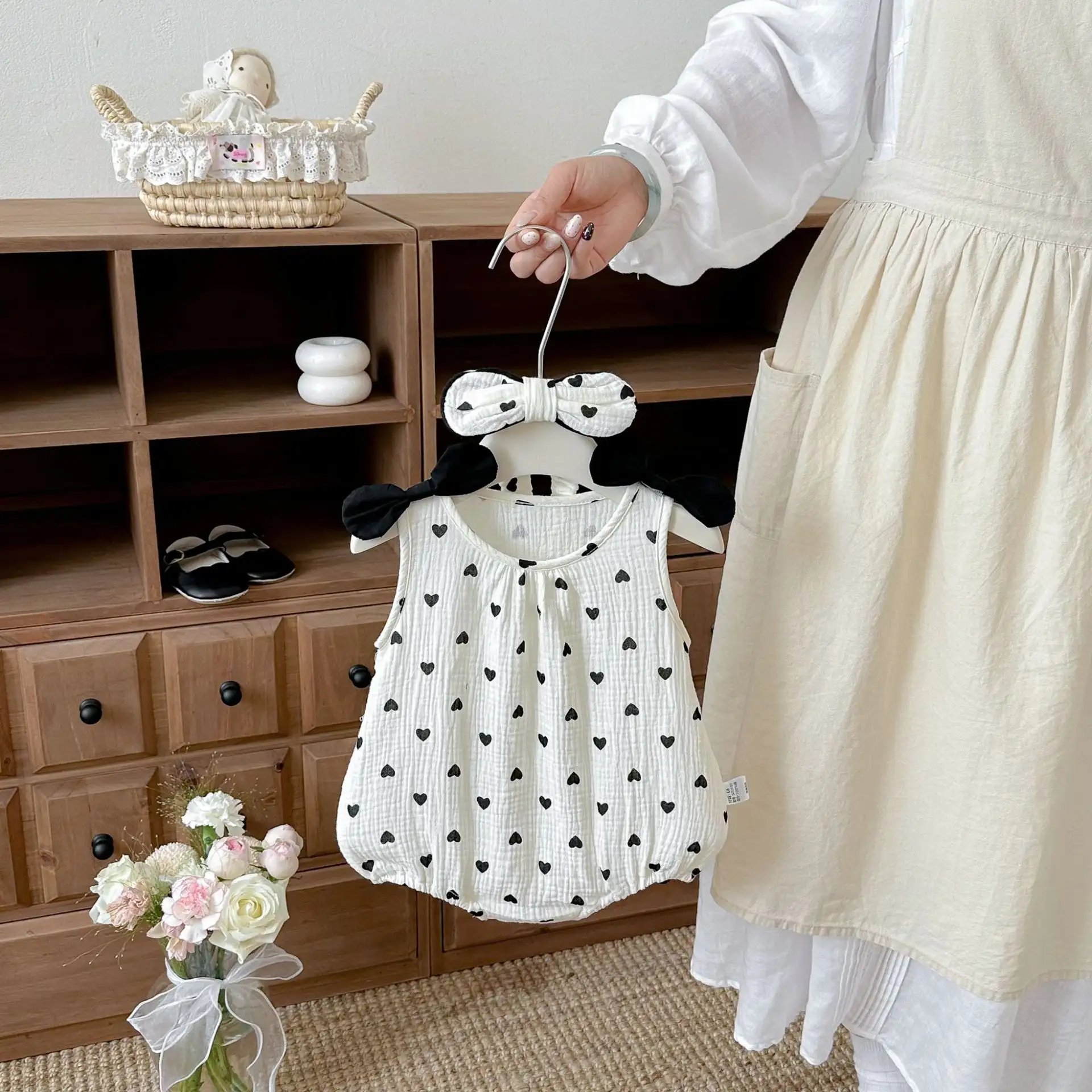 Sleeveless Bodysuit Romper For Baby Girls