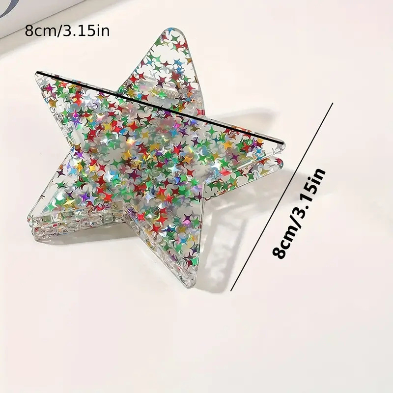 Title 2, Sequined Five-pointed Star Ponytail Clip Candy ...