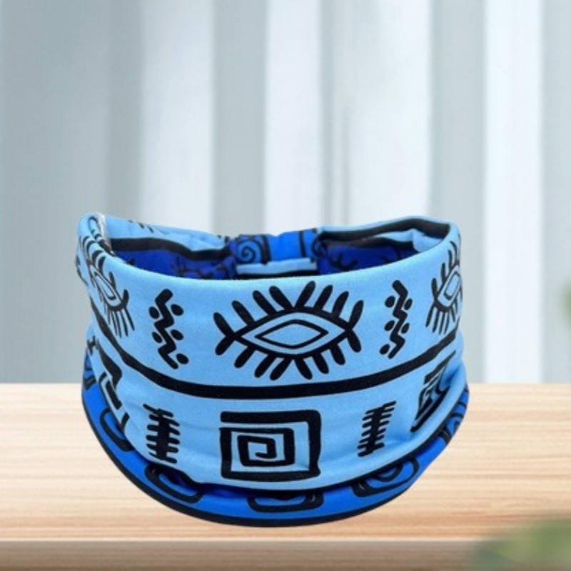 Headscarf African Print Hair Band Elastic Women Sports Yoga Hair Band Wide Brim