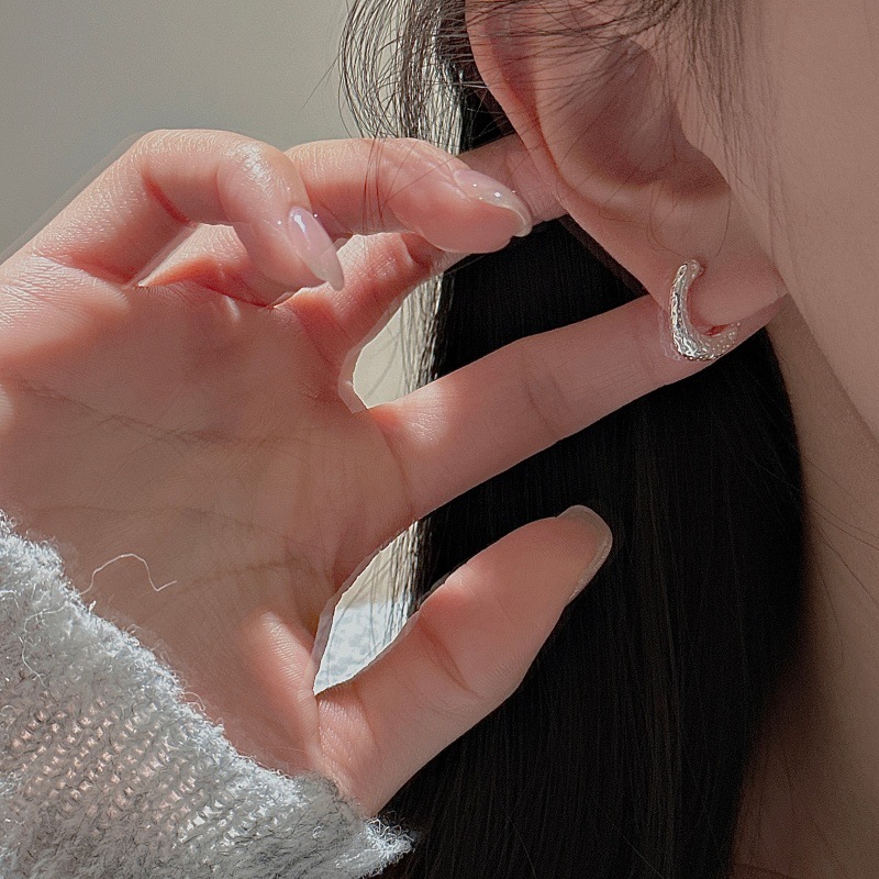 Womens Stylish Designer-inspired Textured Pleated Earrings