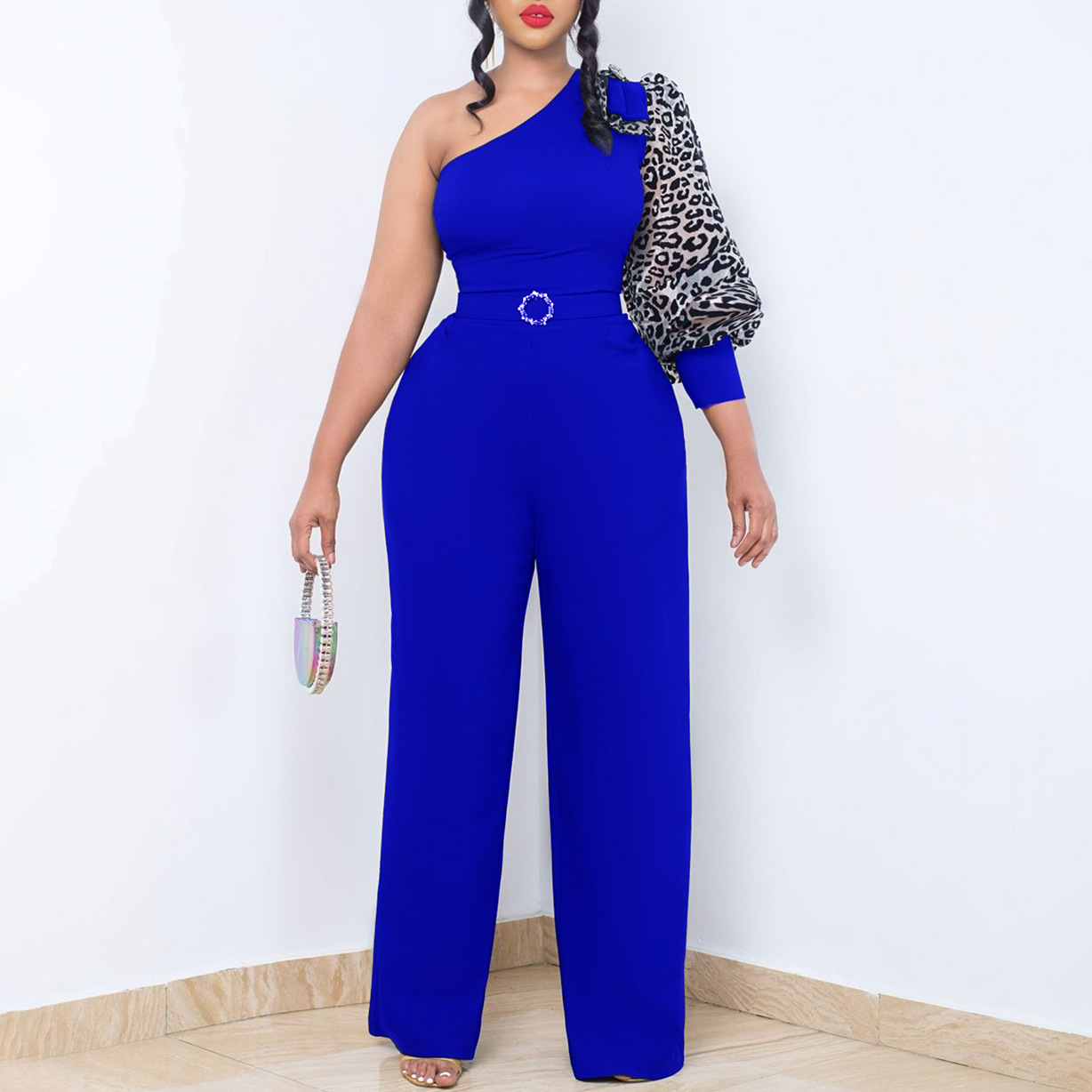 Off-Shoulder Sexy Waist-Cinching Chic Wide-Leg Jumpsuit