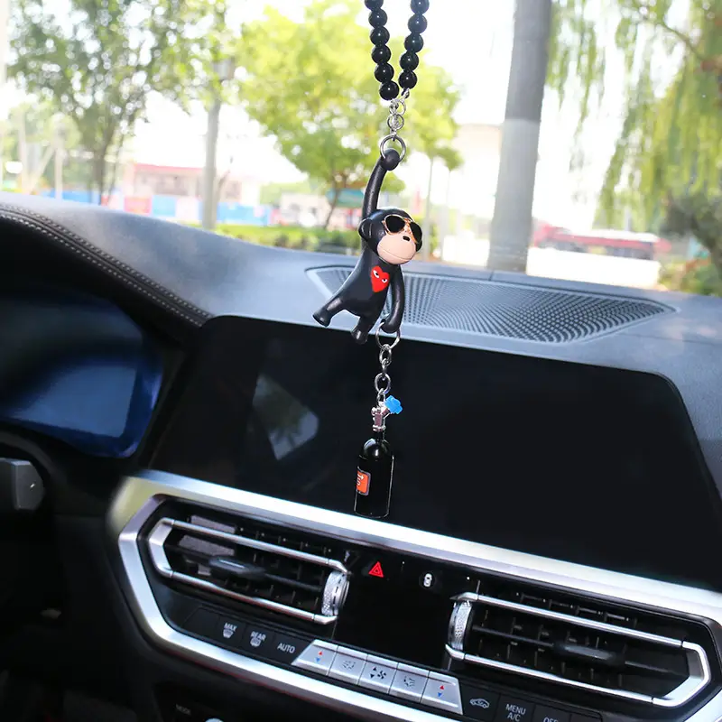 Hip-Hop Fashionable Monkey Rearview Mirror Pendant