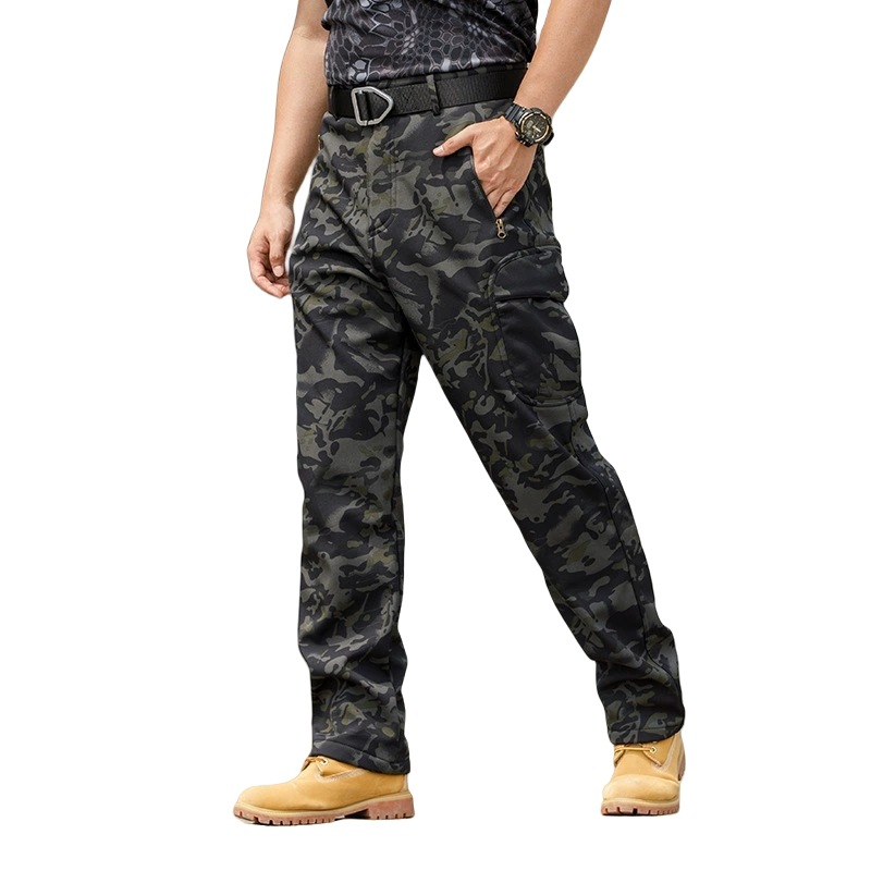 Outdoor Hiking Fleece-Lined Warm Casual Multi-Functional Waterproof And Wear-Resistant Workwear Tactical Pants 52491155 E194 4fa5 85cf 4ea94d204788