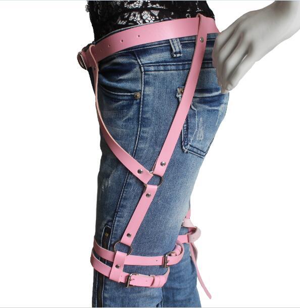 Adjustable Binding Queen Leather Bind Leg Band Outfit Leather Belt