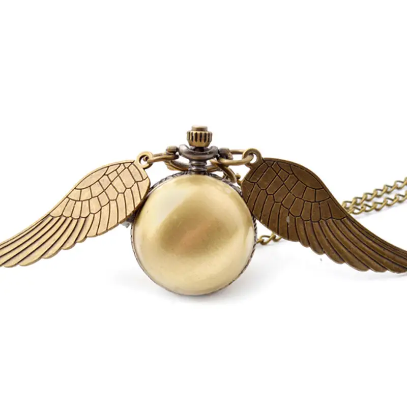 Harry Potter Snitch Quidditch Necklace Pocket Watch Retro Flip Spherical Pocket Watch Ornament