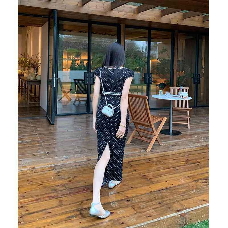 Fashion French Style Polka Dot Dress Women
