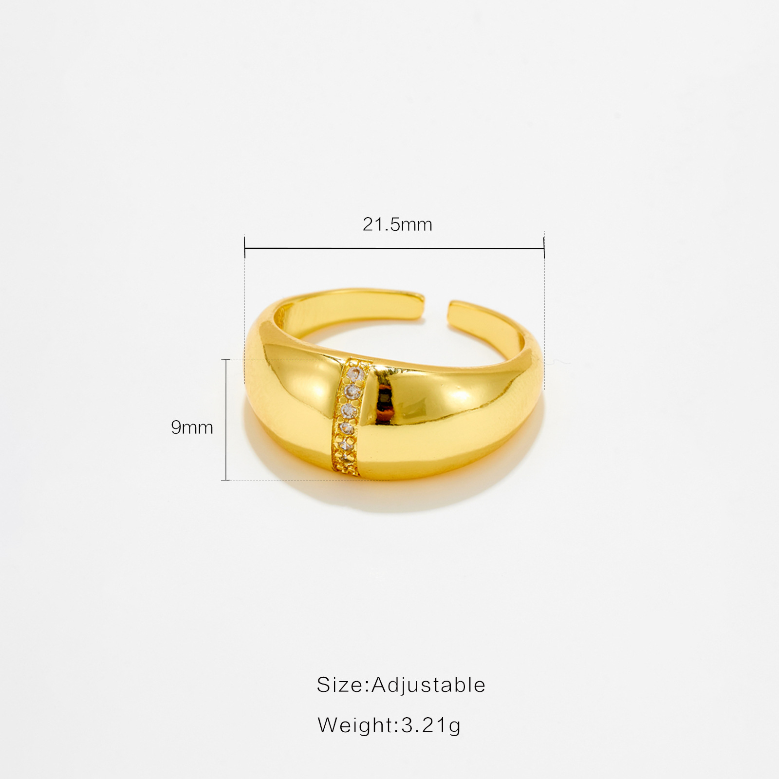 Personalized Trendy All-match Design Open Adjustable Ring