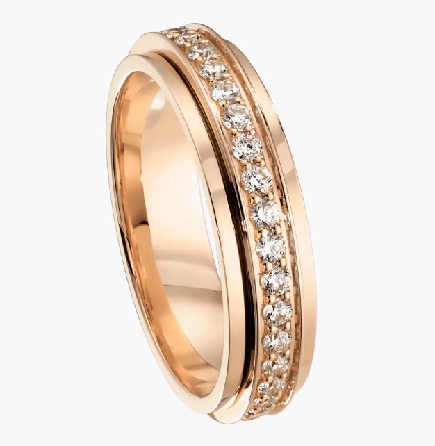 Exquisitely Crafted Diamond-studded Rotatable Couple Rings