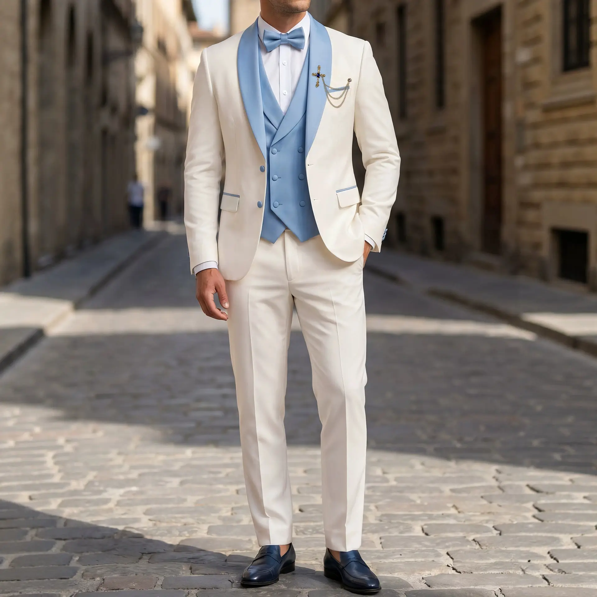 European And American Mens Waistcoat Suit Pants