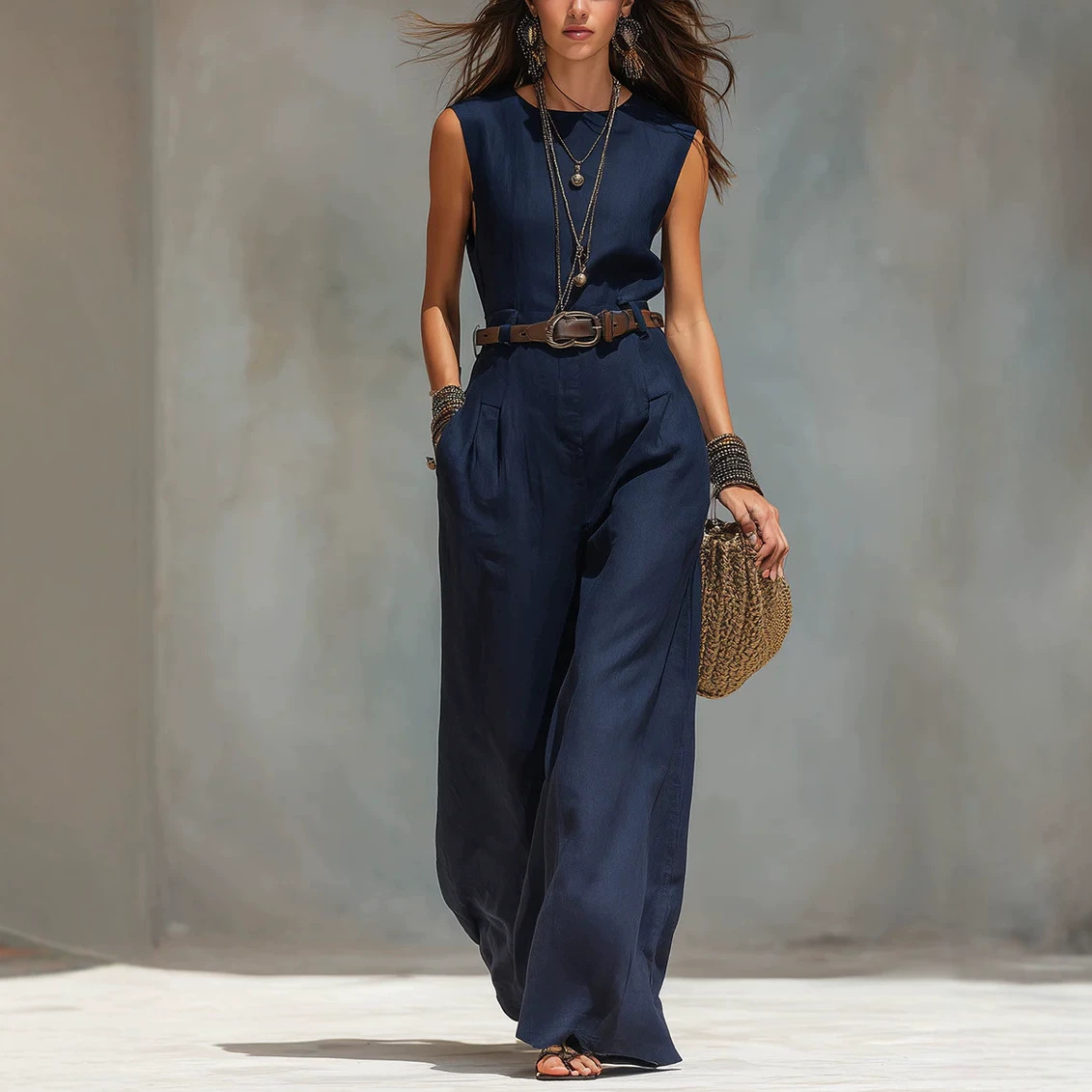 Summer Sleeveless Off-shoulder Professional Chic Womens