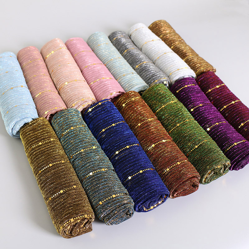 New Women’s Lamp Wick Silk Sequined Scarf