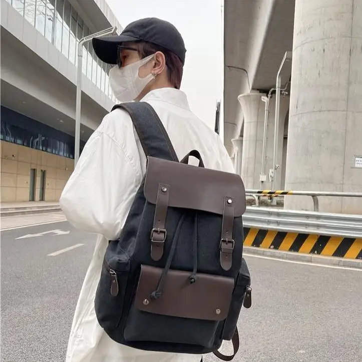 Retro Heavy-Duty Large-Capacity Backpack