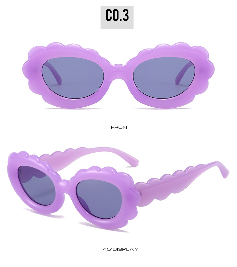 Personalized Clouds Oval Sunflower Flowers Sun Protection Glasses - Image 20