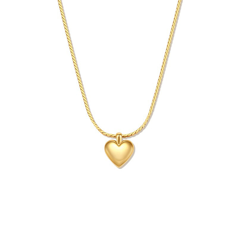 Zhang Yuan's Same Love Pendant Necklace Light Luxury Minority 18K Gold Plating