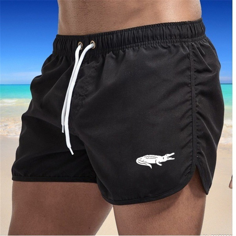 Mens Fashionable Beach Shorts Polyester Multi-Color Sports Three-Quarter-Length Shorts 8