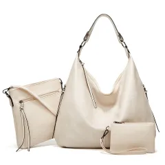Large Capacity Son Mother Tote Texture Casual Portable Shoulder Bag Versatile Simple Women's Autumn And Winter - White - View 1