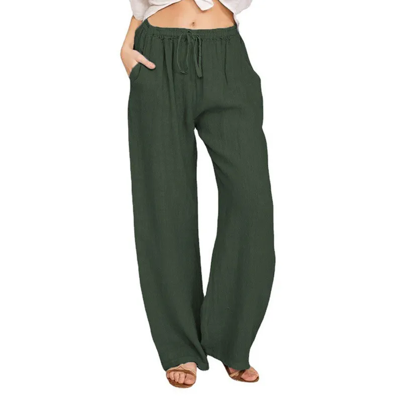 Fashion Personality Female Loose Trendy Wide-leg Pants - Green