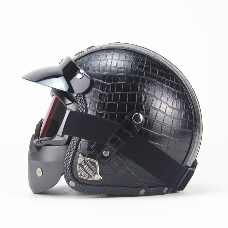 Vintage Leather Personalized Pedal Handmade Helmet - Image 4