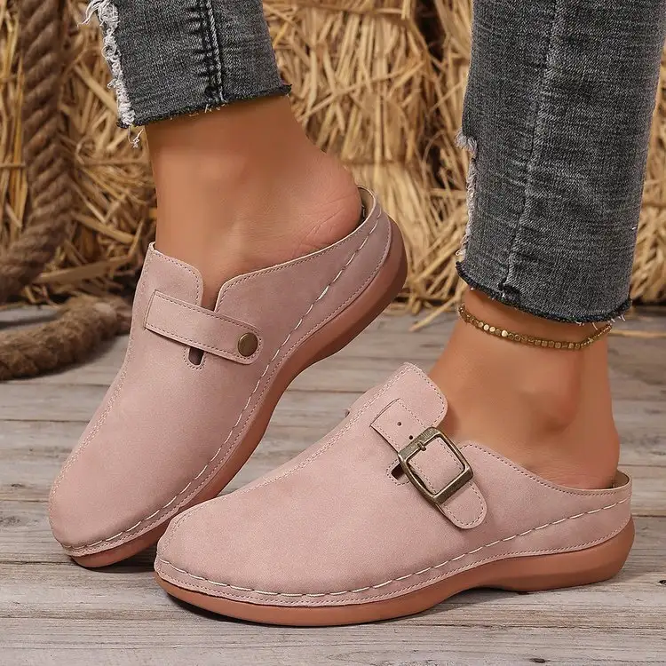 Lightweight Outdoor Casual Wedge Closed Toe Slippers For Women