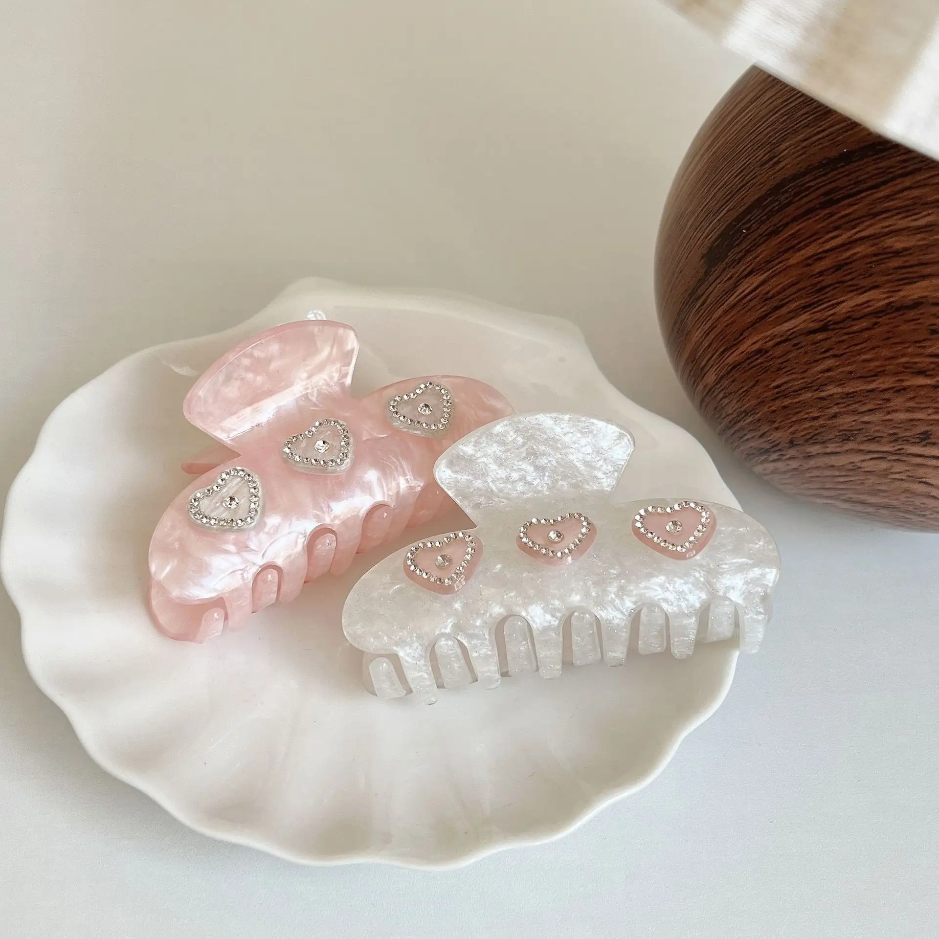 Korean Ins Wind Sparkling Diamond Love Acetic
