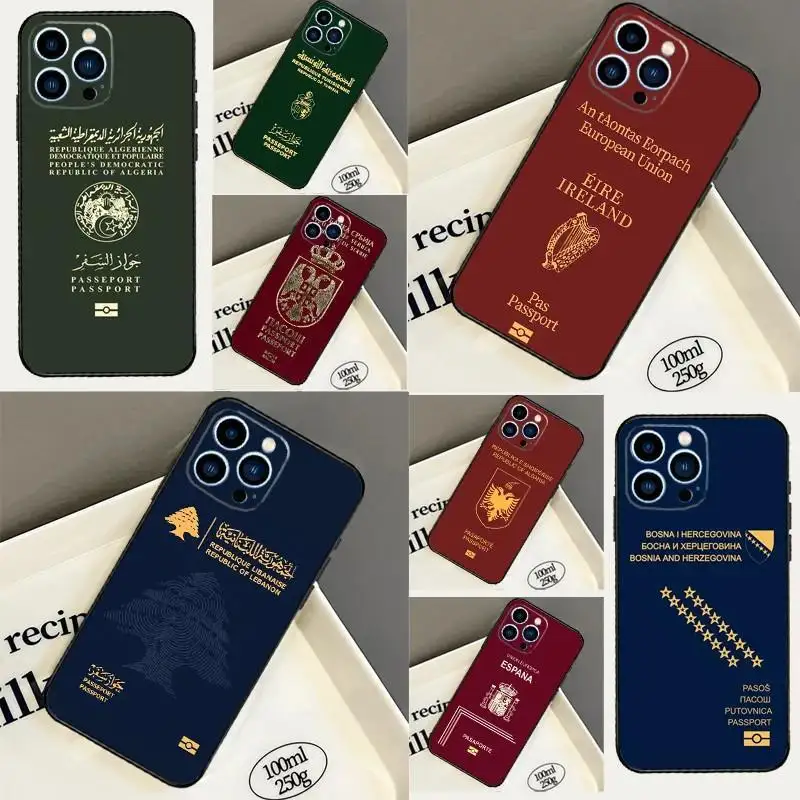 Phone Case Algeria Serbia Spain Passport