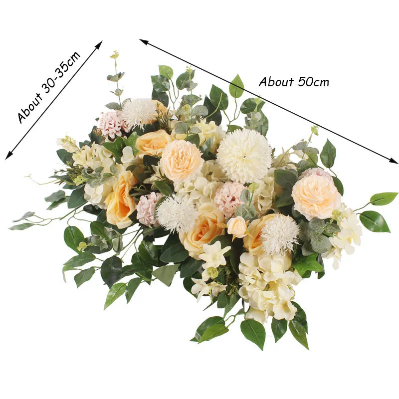 Flone Artificial Silk Rose 50cm Wedding Flower Row Flower String Wedding Road Lead Scenes Layout Party Festival DIY Decoration (24)