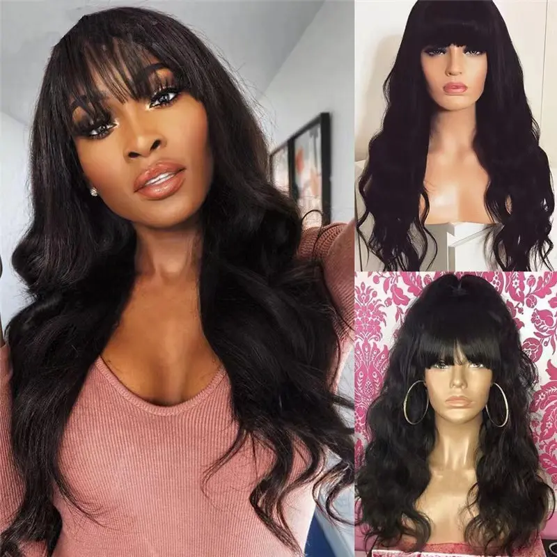 Wig Female Air Bangs Long Curly Hair