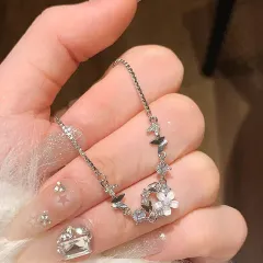 Super Flash Zircon Love Women's Bracelet - S274 Silver - View 1