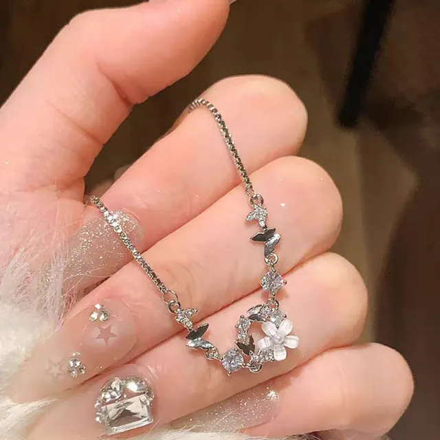 Super Flash Zircon Love Women's Bracelet S274 Silver - Shop at LoveMi