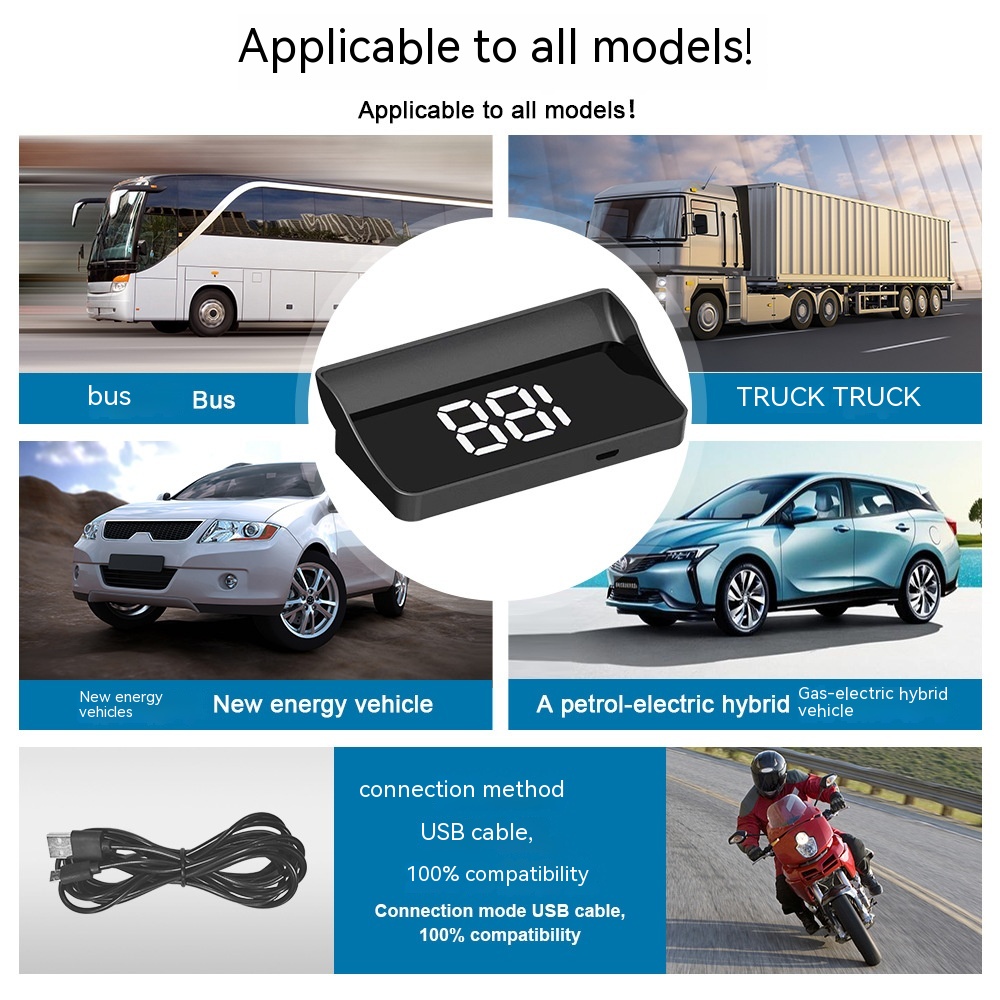 Afficheur tête haute GPS HUD avec écran 3,5 pouces 9