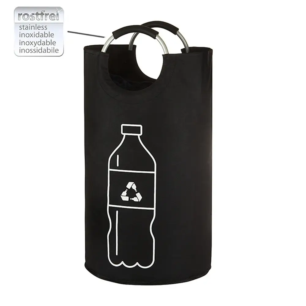 Aluminum Handle Folding Recycling Box American Plastic Bottle Storage Basket