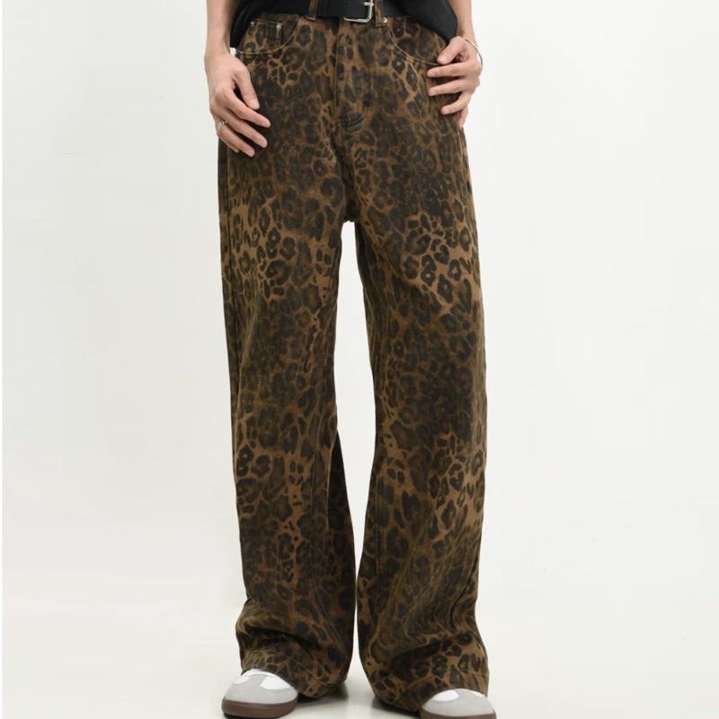 Retro Women's Leopard Print Casual Pants Leopard Print - Shop at LoveMi