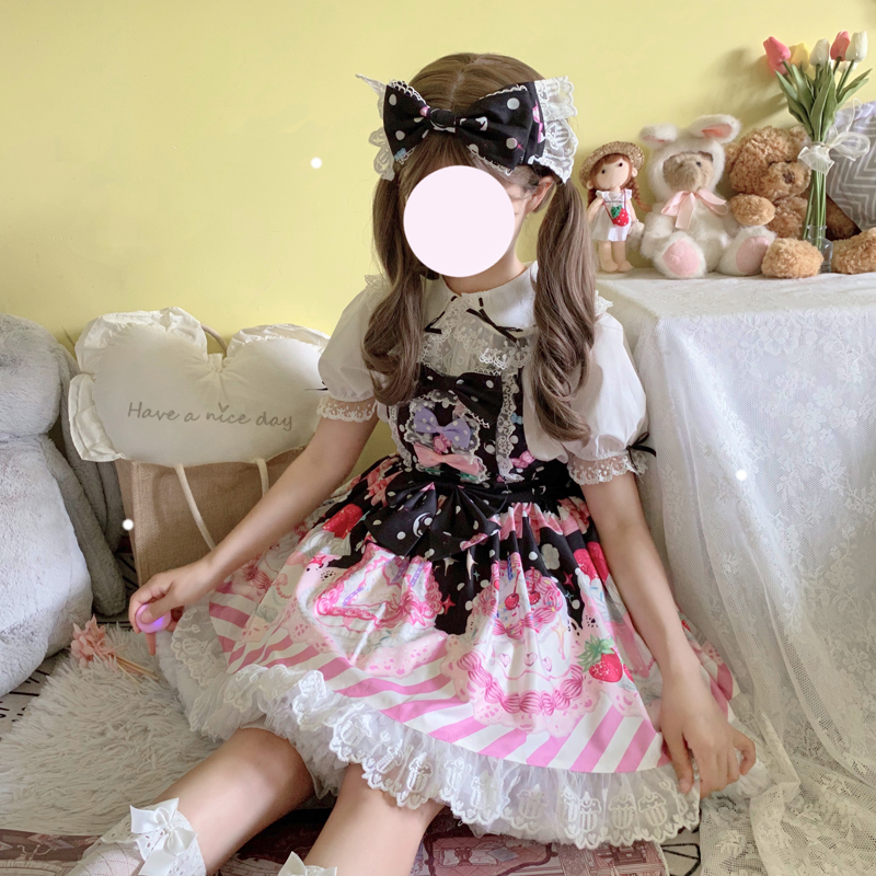 Title 2, Cute Japanese Soft Girl Lolita Rabbit Ears All-...