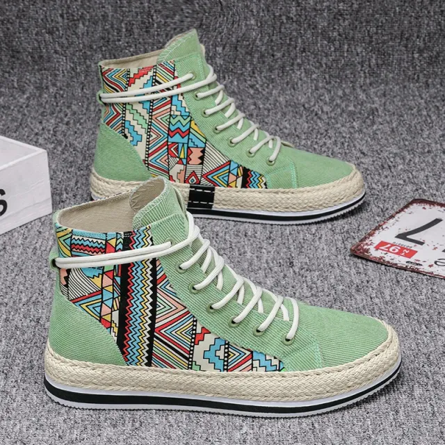 High top Canvas Casual Board Shoes Green - Shop at LoveMi