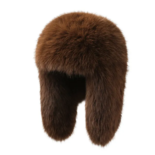 New Korean style Lei Feng Hat Women's Northeast Furry Hat Brown - Shop at LoveMi